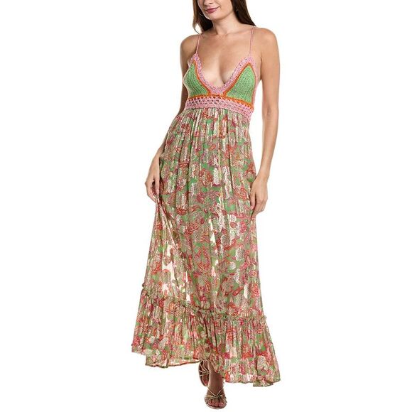 Miss June Dresses & Skirts - Miss June Womens  Crochet Bodice Maxi Dress, Green